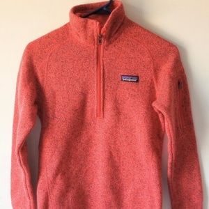 Patagonia Better Sweater 1/4 zip: women’s small. Color Coral